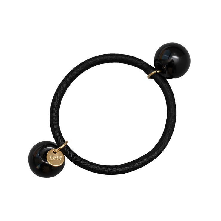 ブラック | ヘアゴム スフィア 艶 | CREAM-DOT