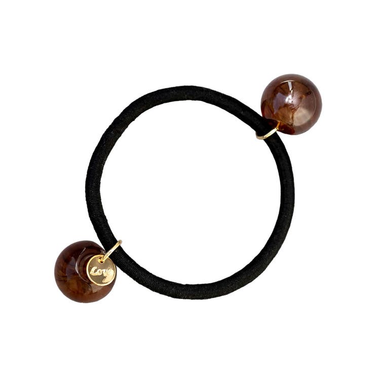 ブラウン | ヘアゴム スフィア 艶 | CREAM-DOT