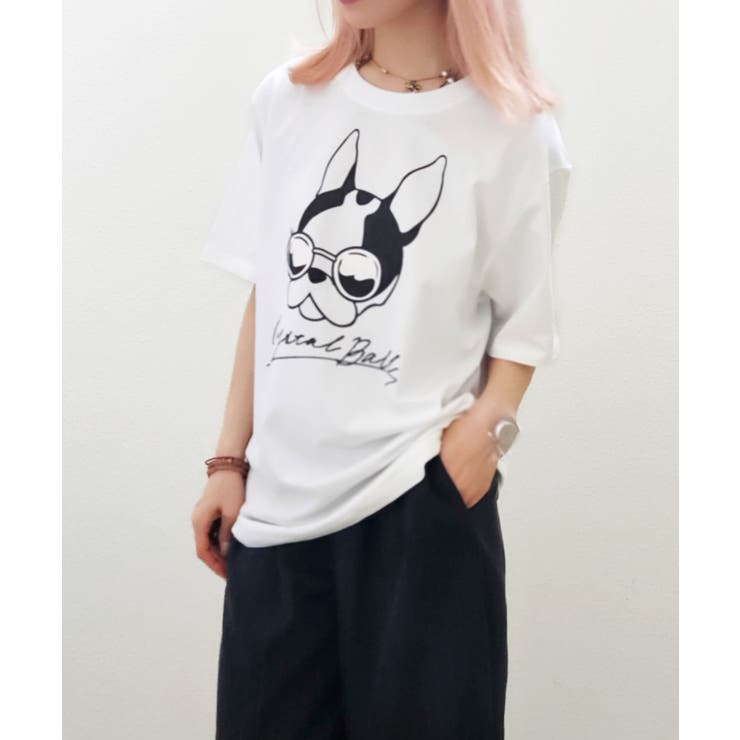 VacancesHIPPIE BIG T-shirt/ホワイト | CRYSTAL BALL | 詳細画像1 