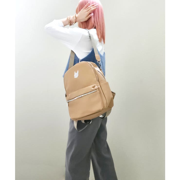 レザー2WAYバックパック/ベージュ[品番：SANW0000044]｜CRYSTAL