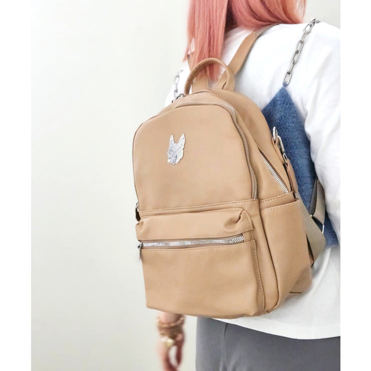 極美品 ペレボルサ 上品 2way ショルダーバッグ リュック グレー ベージュ ペレボルサ PELLE BORSA ショルダーリュック （トープ