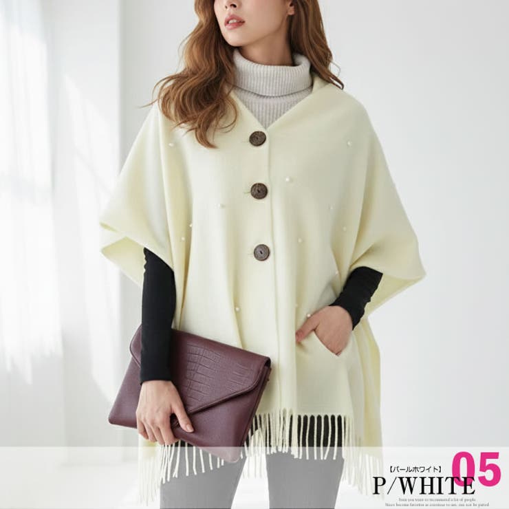 (BIGボタン付き大判ストール) ストール レディース | curvy's  | 詳細画像10 