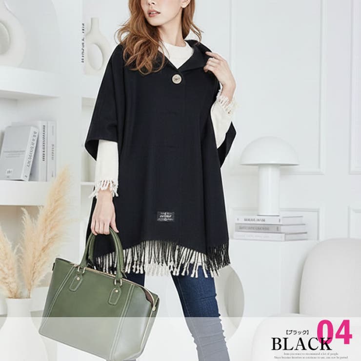 (BIGボタン付き大判ストール) ストール レディース | curvy's  | 詳細画像9 