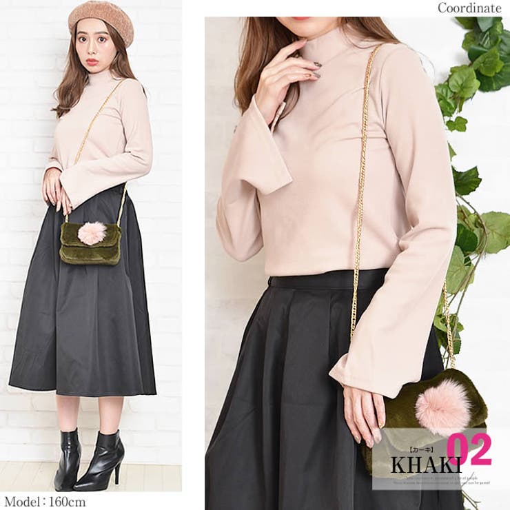 (フェイクファーポンポン付きミニショルダーバッグ)ショルダーバッグ レディース … | curvy's  | 詳細画像9 