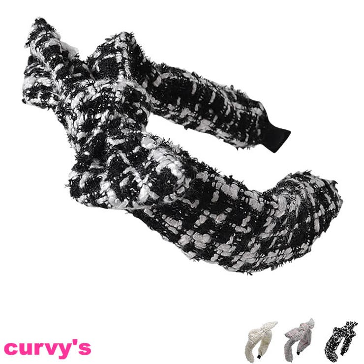 (ガーリーツイードカチューシャ)カチューシャ ヘアアクセサリー ヘアーアクセサリ… | curvy's  | 詳細画像4 
