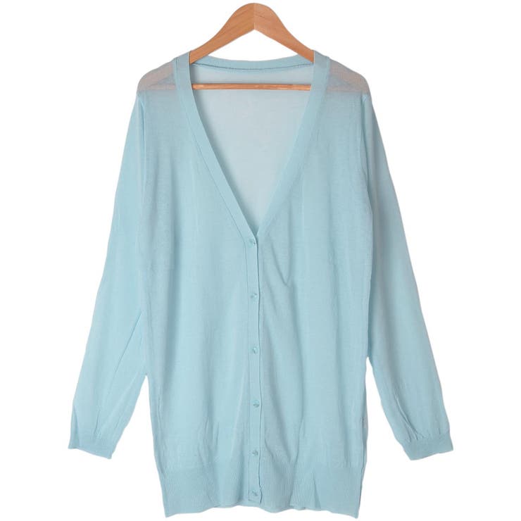 13.ライトブルー | カーディガン レディース ロング | curvy's 