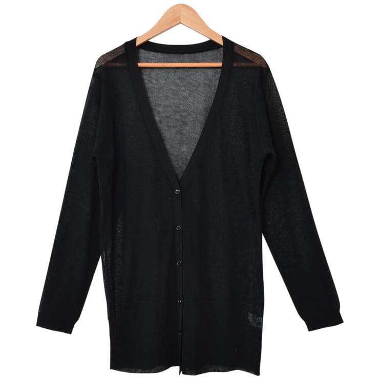 17.ブラック | カーディガン レディース ロング | curvy's 