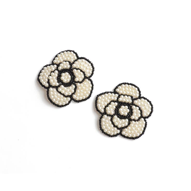 12.縁カメリアホワイト | (ラグジュアリーシューズクリップ)シューズクリップ レディース シューズ | curvy's 