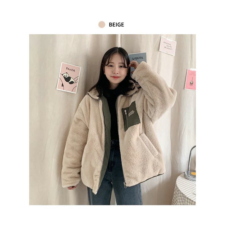 muahmuah ムーアムーア リバーシブルフリースジャンパー[品番