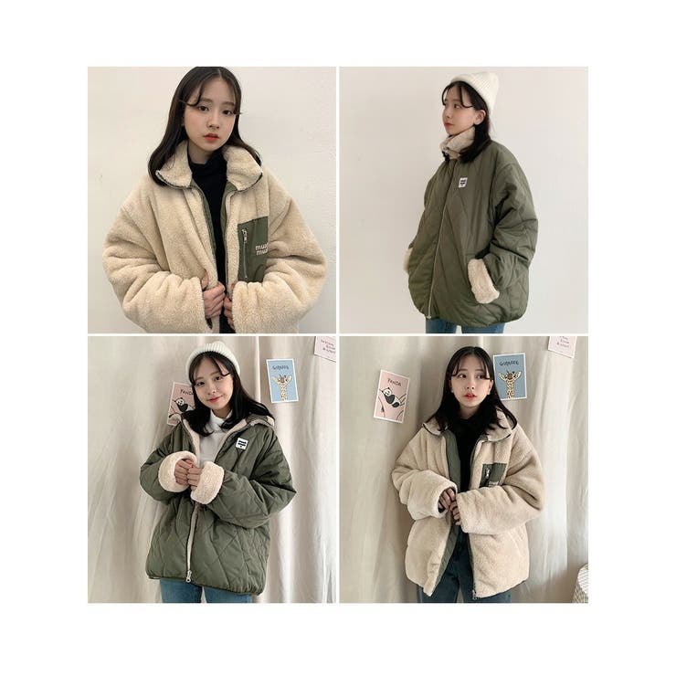 muahmuah ムーアムーア リバーシブルフリースジャンパー[品番