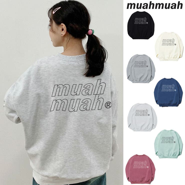 muahmuah ムーアムーア ヴィヴィッドロゴトレーナー[品番：PBIW0000162 muahmuah トレーナー