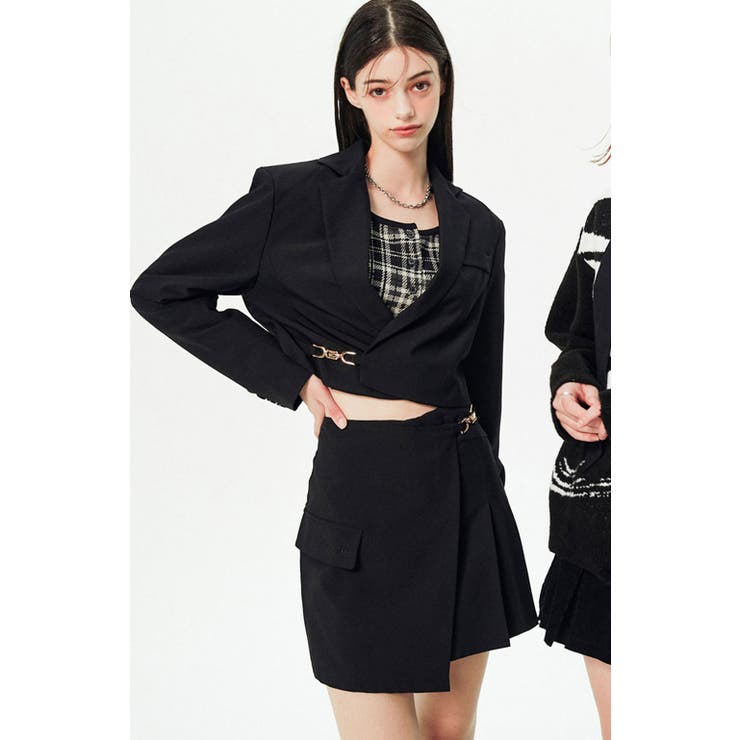 FANCY CLUB ミニドレス FANCY CLUB】RIBBON LOW-RISE MINI DRESS