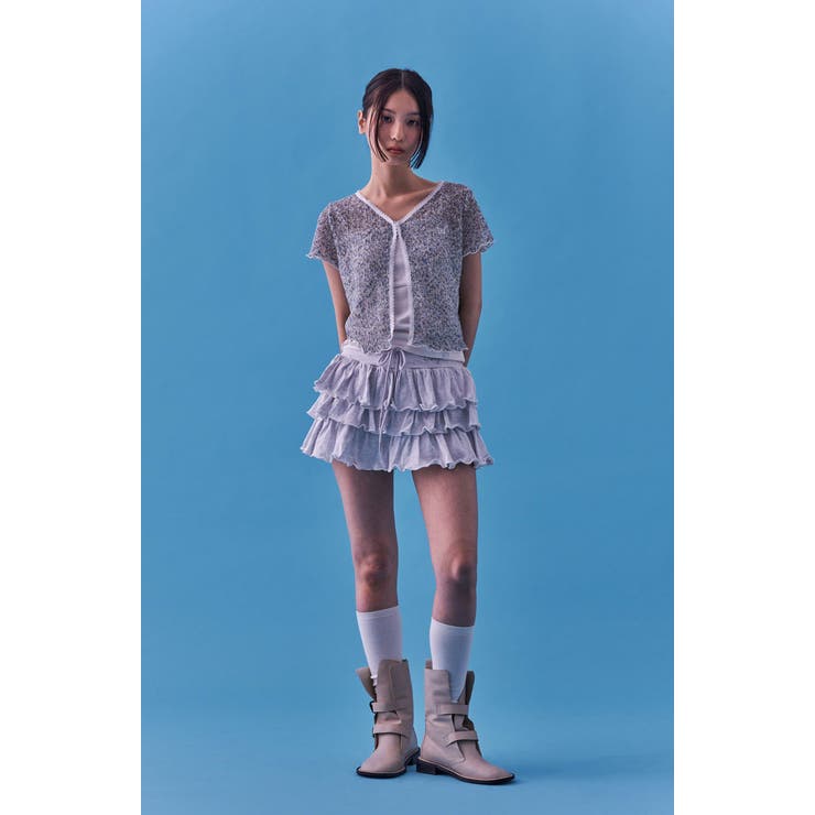 Fancy Club フリルスカート フリルチュールティアードスカート(ロング・マキシ丈スカート