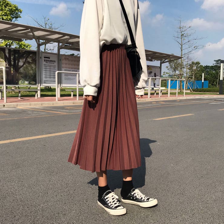 プリーツロングスカート 全3色 レディース[品番：PBIW0001052]｜DAESE