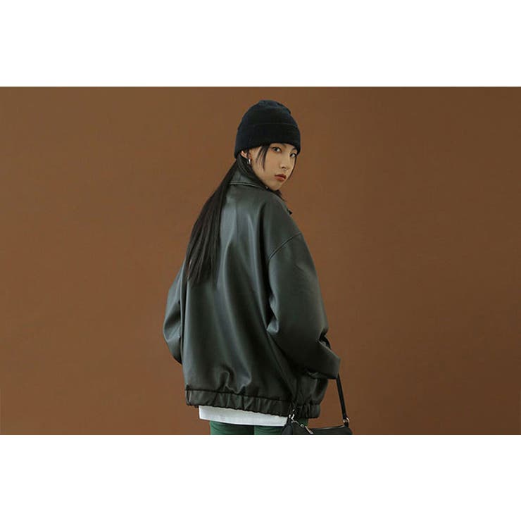 レザーフェイクレザージャケット 全1色 ジップアップ[品番