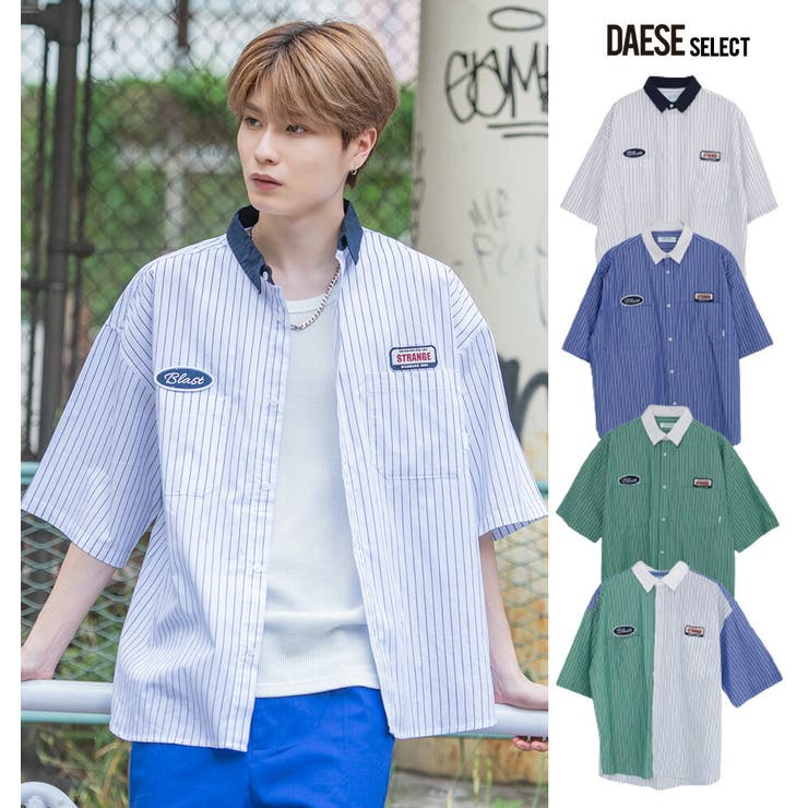 ワッペン付きクレリックワーク半袖シャツ 全4色 メンズ 品番 Pbiw Daese Tokyo デセトウキョウ のメンズ ファッション通販 Shoplist ショップリスト