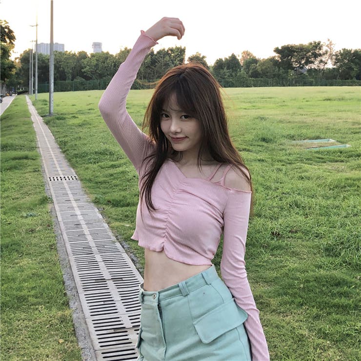 オフショルダートップス 全3色 韓国系[品番：PBIW0001526]｜DAESE