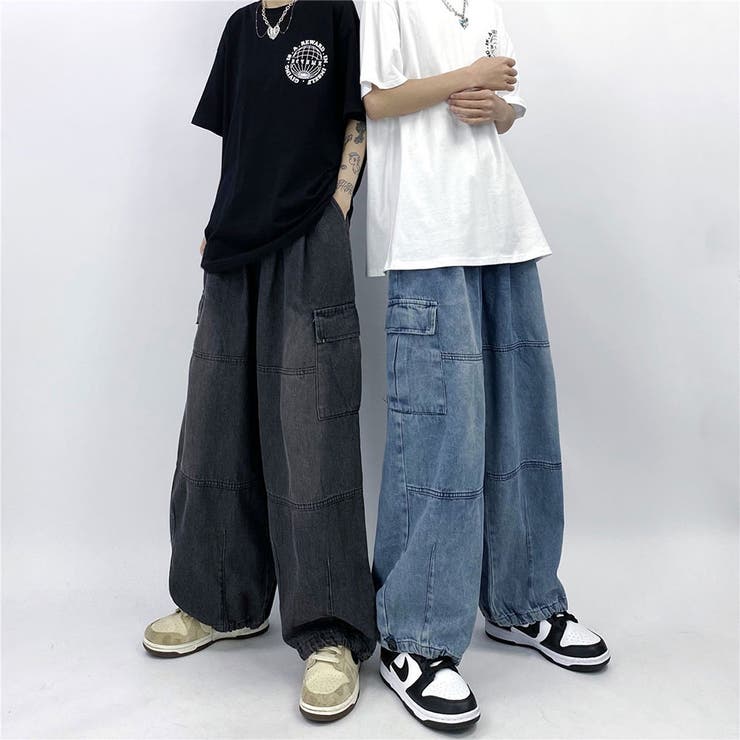 ワイドデニムカーゴパンツ 全2色 レディース[品番：PBIW0002154