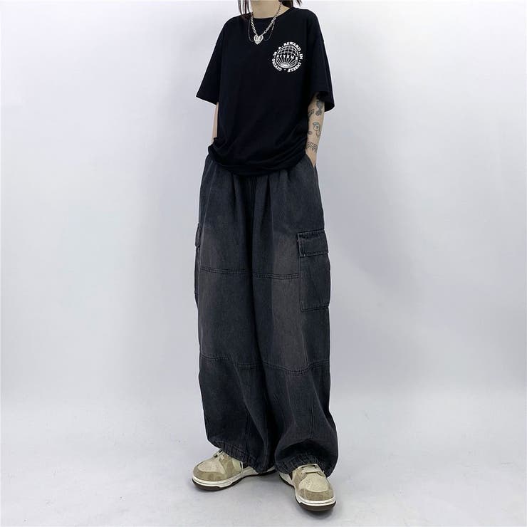 カーゴパンツ ワイド モップ ストリート ルーズ 全5色 b4082 beg951-01.jpg