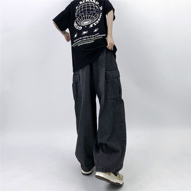 ワイドデニムカーゴパンツ 全2色 レディース[品番：PBIW0002154