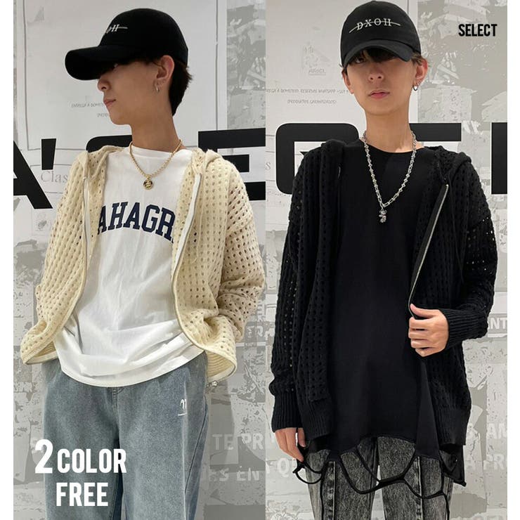 メッシュZIPUPパーカ 全2色ジップアップ パーカー[品番
