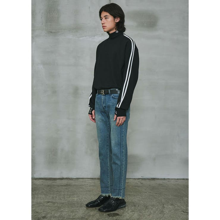 レザー 幅細ベルト プレートロゴ COOTIE 「Symbol Buckle Leather Belt」 バックル レザーベルト