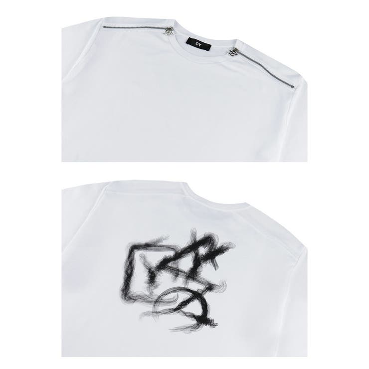 OY オーワイ スモークトリプルロゴジップTシャツ[品番
