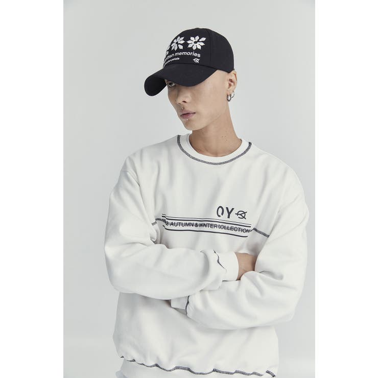 ★OY★BLAZE LOGO LONG SLEEVE-WHITE★正規品/韓国直送料込/人気 OY/オーワイ』 TRUMP STRIPE LAYERED LONG SLEEVE/トランプ
