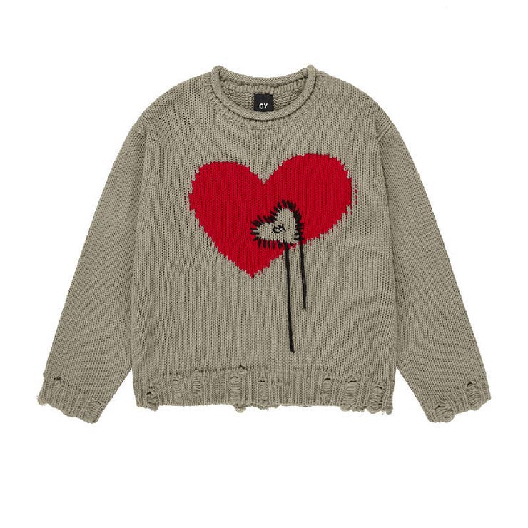OY ハートステッチニット HEART[品番：PBIW0002561]｜DAESE