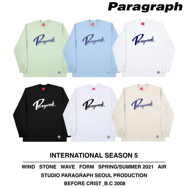 Paragraph パラグラフ CURSIVEロングスリーブTシャツ[品番