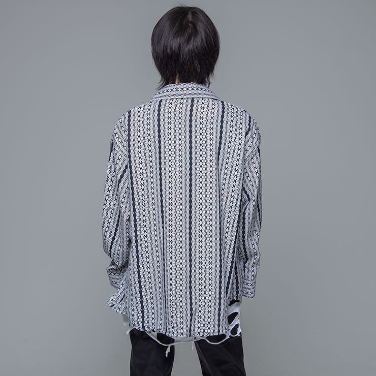 izBLACK総柄長袖シャツ 全1色 シャツ | ililil | 詳細画像4