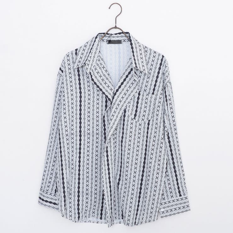 izBLACK総柄長袖シャツ 全1色 シャツ | ililil | 詳細画像5