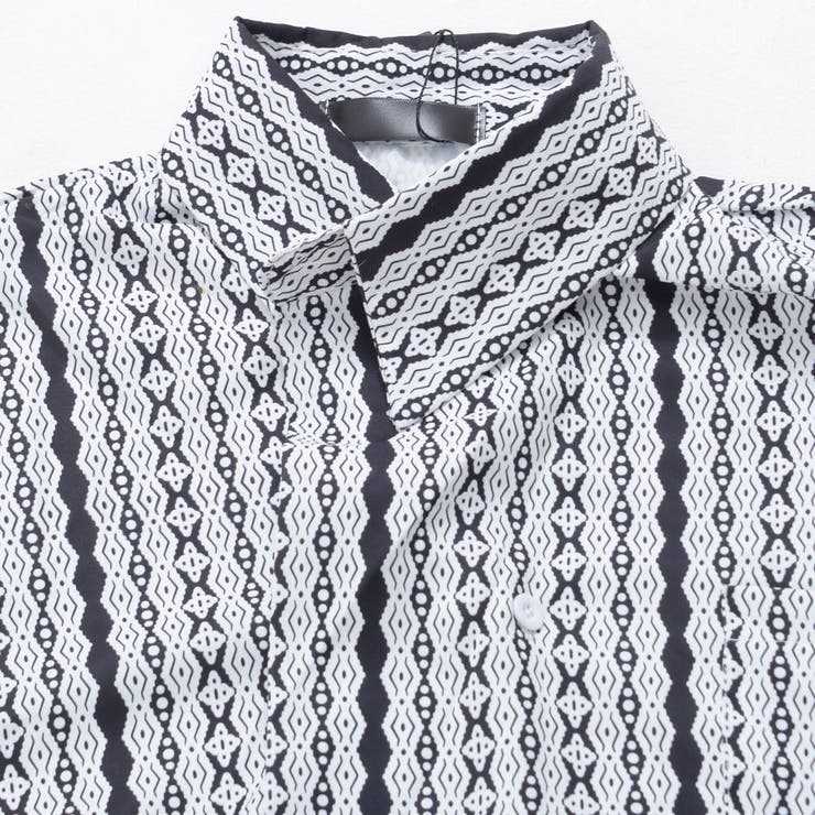 izBLACK総柄長袖シャツ 全1色 シャツ | ililil | 詳細画像7