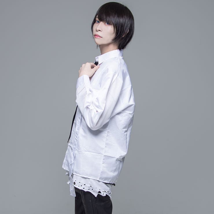 CV select【シーブイセレクト】ネクタイ付き垂らしベルトデザイン長袖シャツ… | ililil | 詳細画像6 