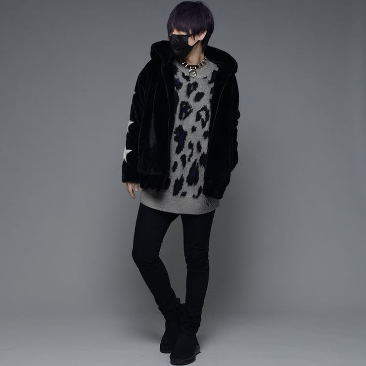 最安値✨現行✨BARBALLY レオパード カシミヤ混 ニット セーター L相当 最安値✨現行✨BARBALLY レオパード カシミヤ混 ニット セーター
