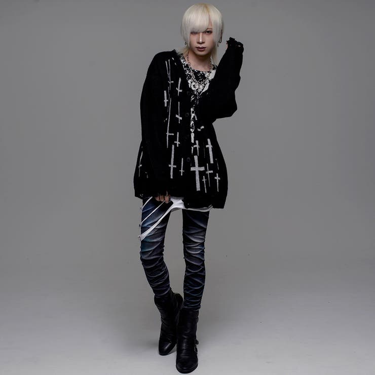 CIVARIZE【シヴァーライズ】総柄デザインクルーニット 全2色 ニット