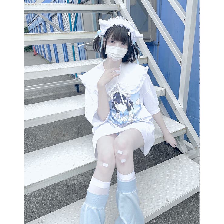 ililil イルイルイル 熊猫てんしちゃんTシャツ 全1色 ホワイト