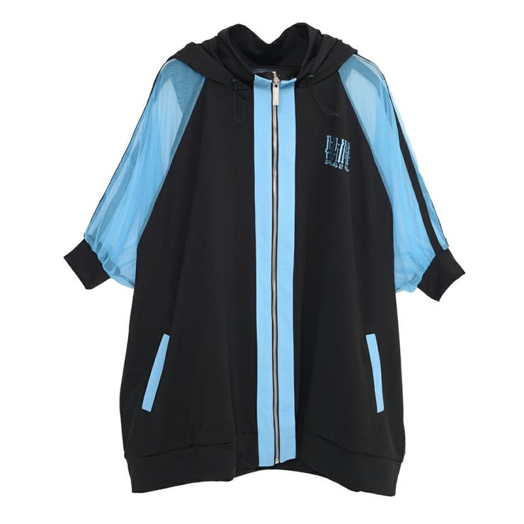 ililil袖シースルージャージパーカー 全2色 ジャージ[品番