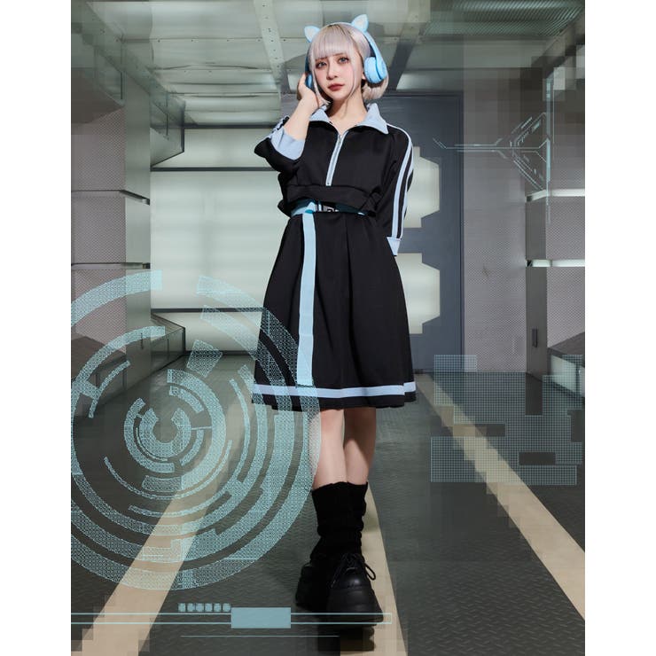 ilililデザインジャージワンピース 全2色 ジャージ ilililデザインジャージワンピース 全2色 ジャージ