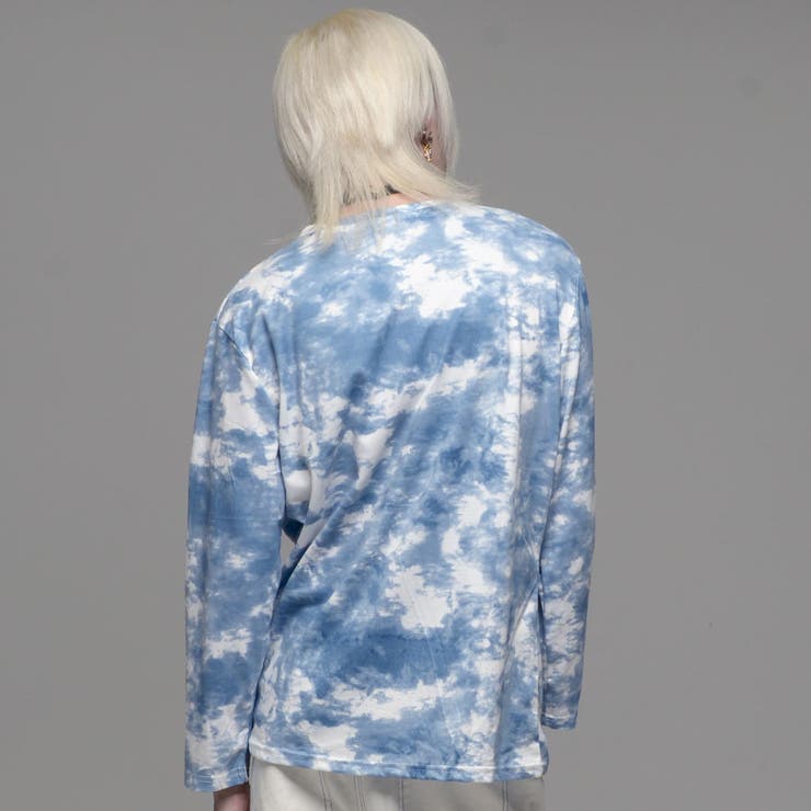 izBLACK【イズブラック】サブカルムラ染めプリントロンT 全2色ホワイト 白 | ililil | 詳細画像4 