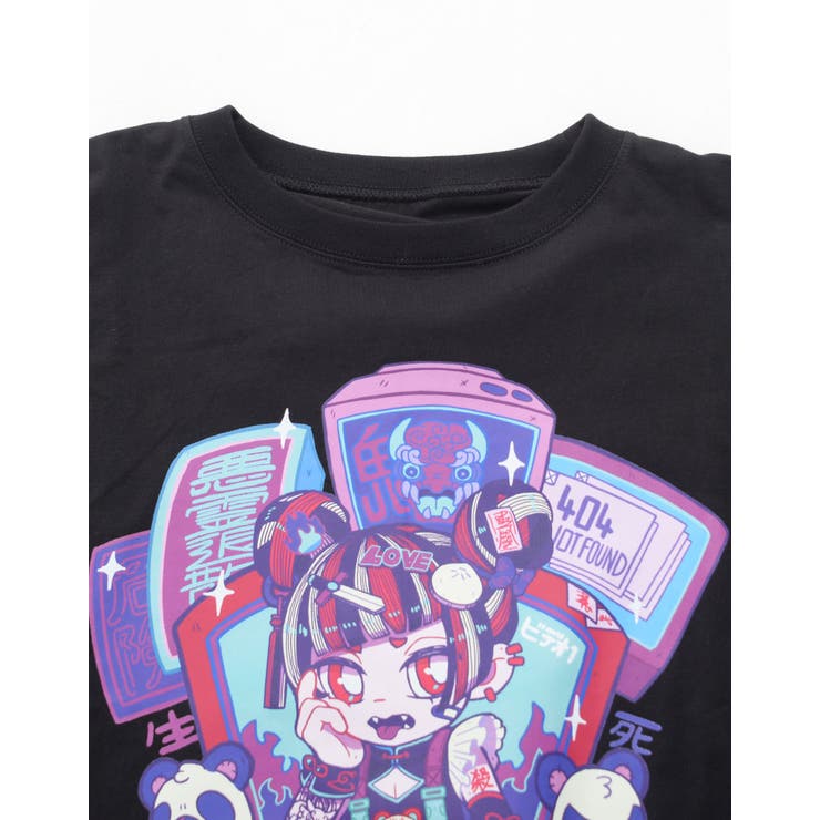 ililil電脳中華少女Tシャツ 全1色 イラスト[品番：PBIW0002193