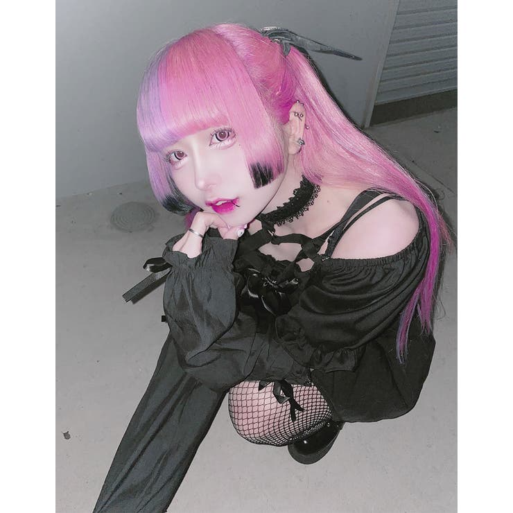 最大15%OFFクーポン ilililせくしぃ地雷ちゃんブラウス 黒[品番 全1色ブラック トップス