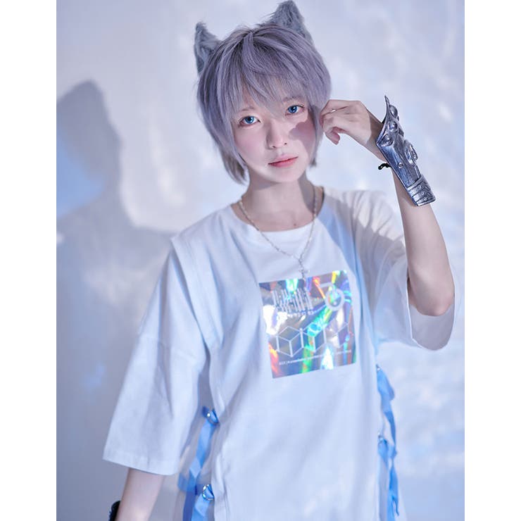 ilililぴかぴかホログラムTシャツ 全2色 半袖Tシャツ[品番