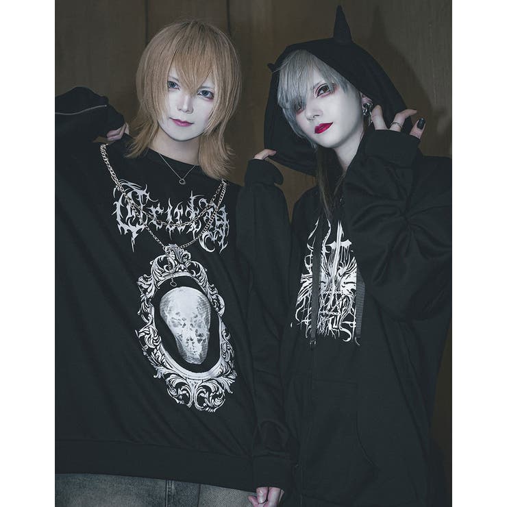ililil【イルイルイル】スウェット  レントゲン 頭蓋骨 スウェット ililil【イルイルイル】レントゲン頭蓋骨すうぇっと 全1色 スウェット