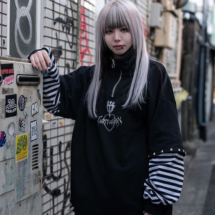 syudou 激愛 「あいきるゆぅ」 レイヤードシャツ ネイビー Lサイズ syudou official goods store