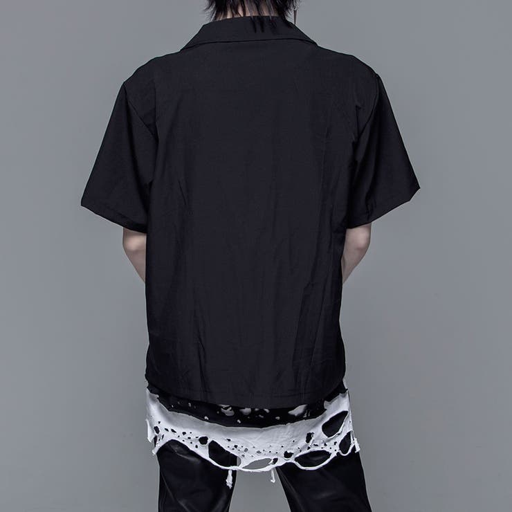 PG♡黒ロゴネックシャツ0 TS DEOドッツヘンリーネックシャツ｜ユニフォームの通販なら
