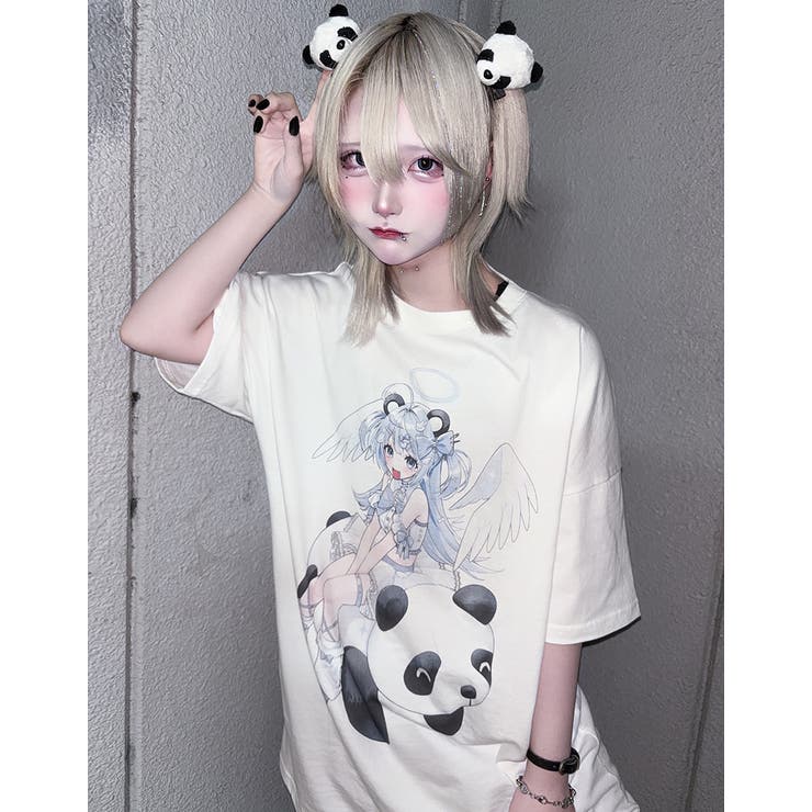 ililil【イルイルイル】熊猫てんしちゃんTシャツ 全1色 Tシャツ[品番