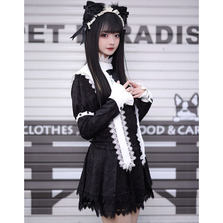 ilililゴシック地雷妹ちゃんプリーツスカート 全1色 ブラック[品番  