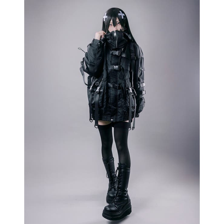 ilililサイバータクティカル中綿ナイロンジャケット 全2色 アウター | ililil | 詳細画像6 