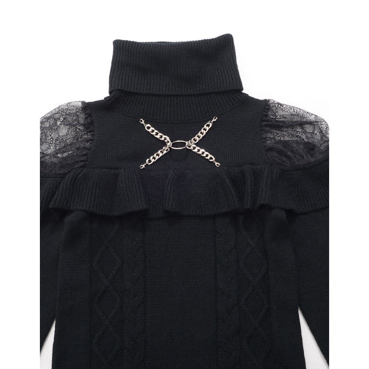 ililil地雷ちゃんのうぃんたーでーとニット 全1色 ブラック[品番